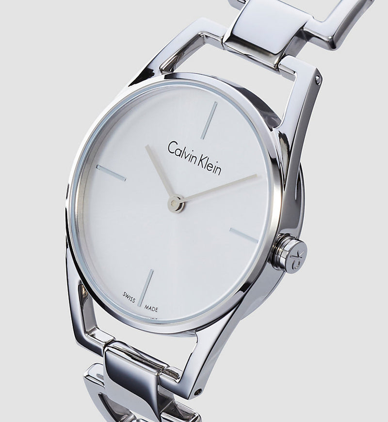 Calvin Klein Dainty Silver Dial Silver Steel Strap Watch for Women - K7L23146 Buy Now By Calvin Klein