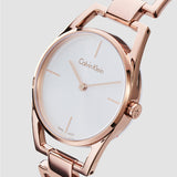 Calvin Klein Dainty White Dial Rose Gold Steel Strap Watch for Women - K7L23646 Buy Now By Calvin Klein