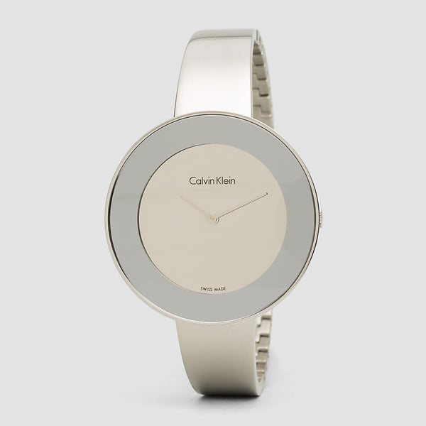 Calvin Klein Chic White Dial White Leather Strap Watch for Women - K7N23TK2 Buy Now By Calvin Klein