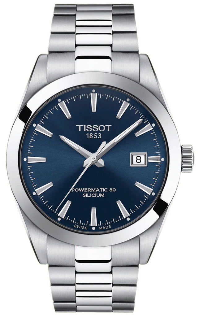Tissot Gentlemen Powermatic 80 Silicium Blue Dial Silver Steel Strap Watch For Men - T127.407.11.041.00 Buy Now By Tissot