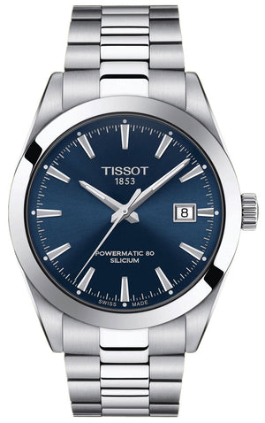 Tissot Gentlemen Powermatic 80 Silicium Blue Dial Silver Steel Strap Watch For Men - T127.407.11.041.00 Buy Now By Tissot