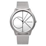 Calvin Klein Minimal White Dial Silver Mesh Bracelet Watch for Men - K3M5115X Buy Now By Calvin Klein
