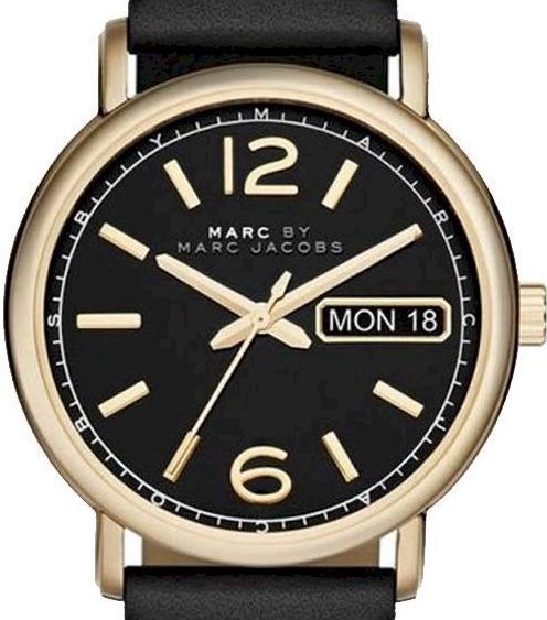 Marc Jacobs Fergus Black Dial Black Leather Strap Watch for Women - MBM8651 Buy Now By Marc Jacobs