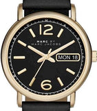Marc Jacobs Fergus Black Dial Black Leather Strap Watch for Women - MBM8651 Buy Now By Marc Jacobs