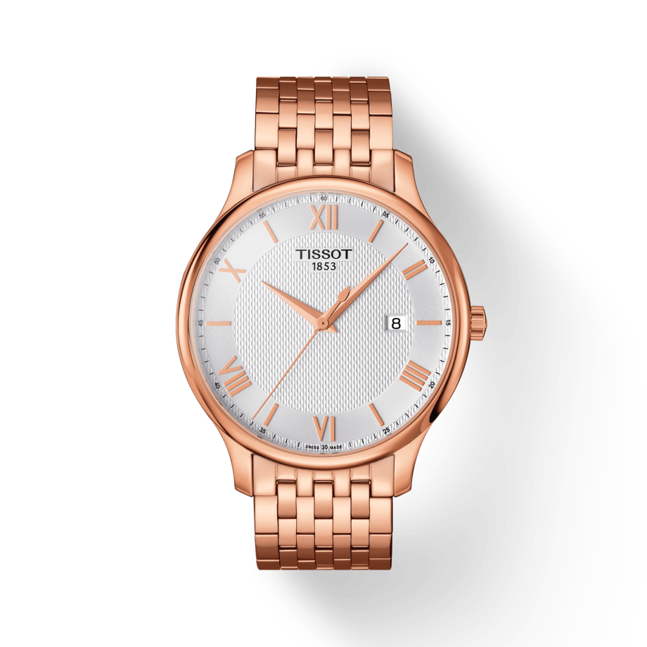 Tissot T Classic Tradition White Dial Rose Gold Steel Strap Watch For Women - T063.610.33.038.00 Buy Now By Tissot
