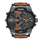 Diesel Mr Daddy 2.0 Chronograph Black Dial Brown Leather Strap Watch For Men - DZ7332 Buy Now By Diesel