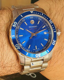Movado Series 800 Blue Dial Silver Steel Strap Watch For Men - 2600137 Buy Now By Movado