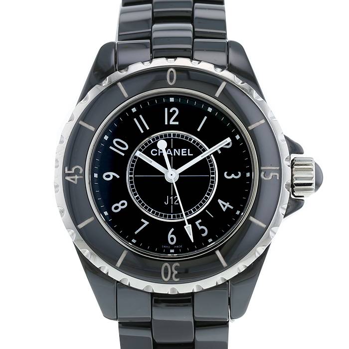 Chanel J12 Quartz Ceramic Black Dial Black Steel Strap Watch for Women - J12 H0682 Buy Now By Chanel