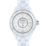 Chanel J12 Diamonds Quartz Mother of Pearl White Dial White Steel Strap Watch for Women - J12 H2570 Buy Now By Chanel