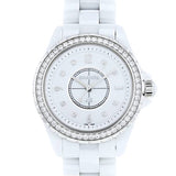 Chanel J12 Quartz Diamonds White Dial White Steel Strap Watch for Women - J12 H3110 Buy Now By Chanel