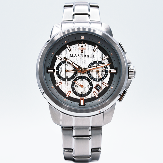 Maserati Successo Chronograph Silver Dial Silver Steel Strap Watch For Men - R8873621004 Buy Now By Maserati