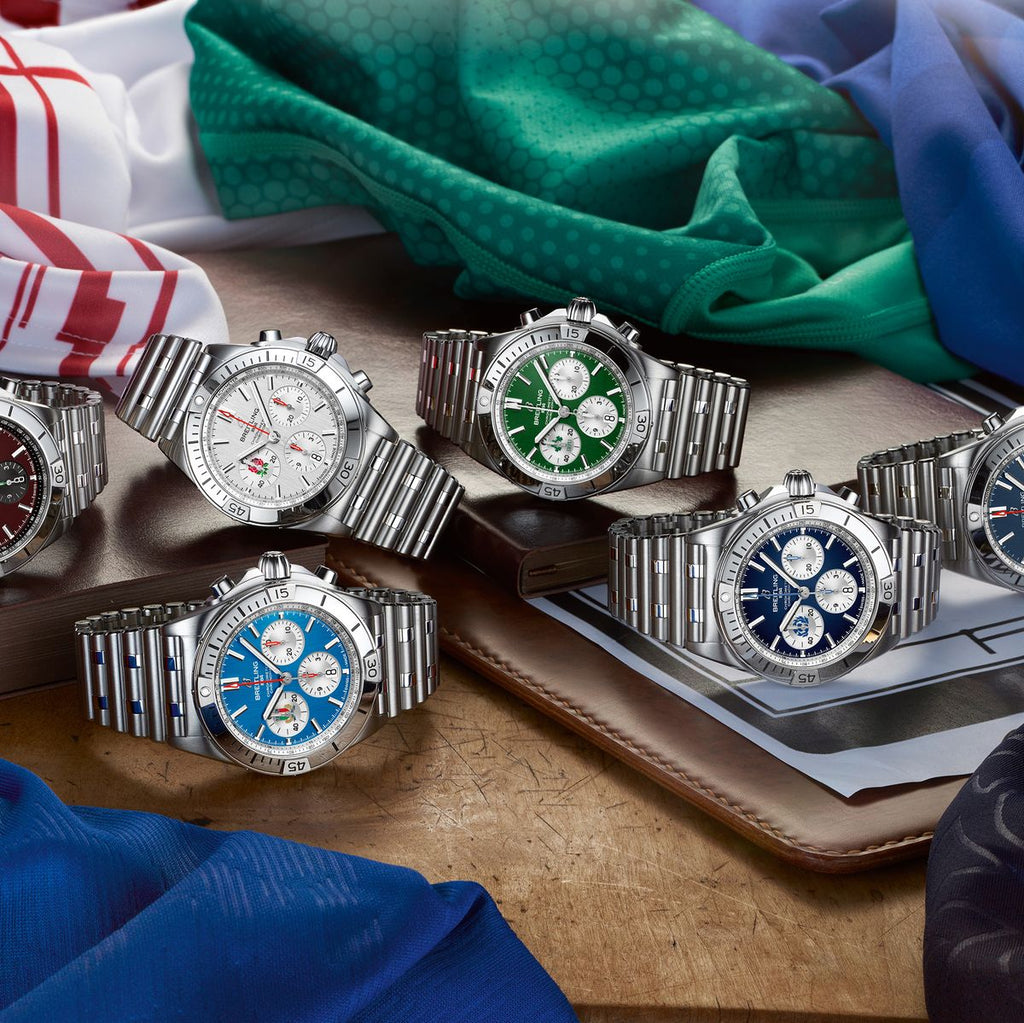 Breitling Chronomat B01 42 Six Nations Ireland Green Dial Silver Steel Strap Watch for Men - AB0134A91L1A1 Buy Now By Breitling