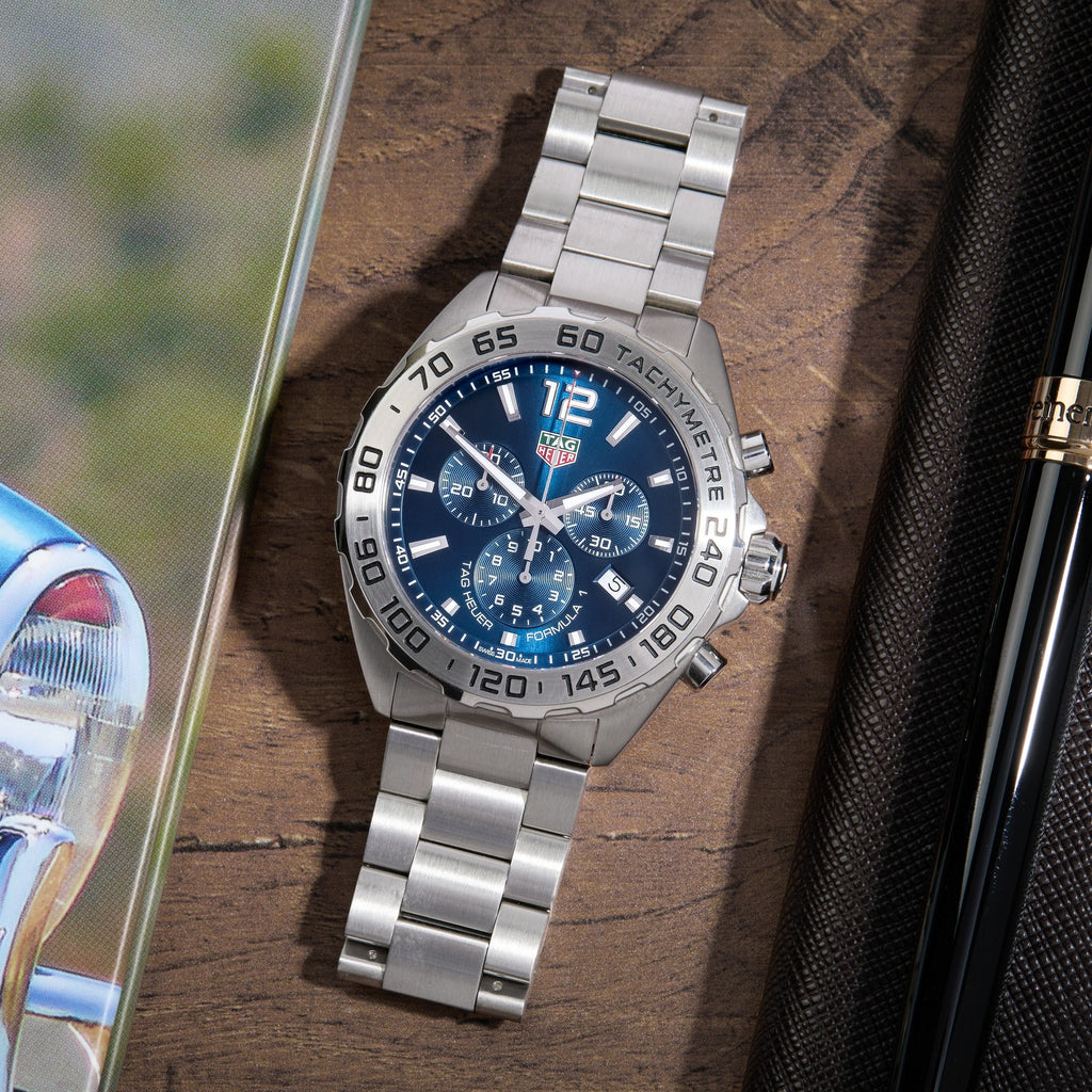 Tag Heuer Formula 1 Chronograph Blue Dial Silver Steel Strap Watch for Men - CAZ101K.BA0842 Buy Now By Tag Heuer