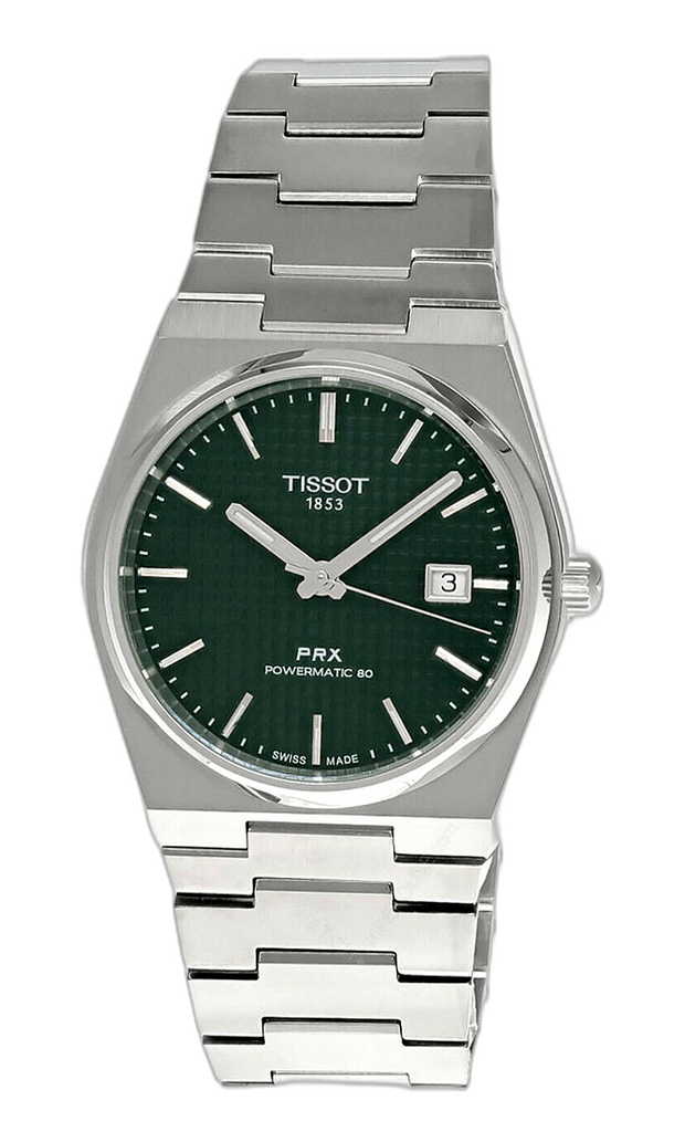 Tissot PRX Powermatic 80 Green Dial Silver Steel Strap Watch for Men - T137.207.11.091.00 Buy Now By Tissot