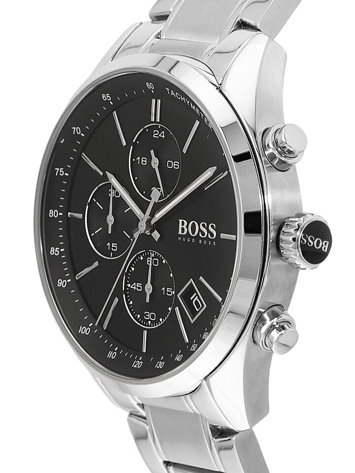 Hugo Boss Grand Prix Black Dial Silver Steel Strap Watch for Men - 1513477 Buy Now By Hugo Boss