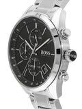 Hugo Boss Grand Prix Black Dial Silver Steel Strap Watch for Men - 1513477 Buy Now By Hugo Boss
