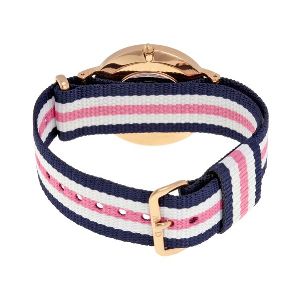 Daniel Wellington Classic South Hampton White Dial Two Tone Nylon Strap Watch For Women - DW00100034 Buy Now By Daniel Wellington