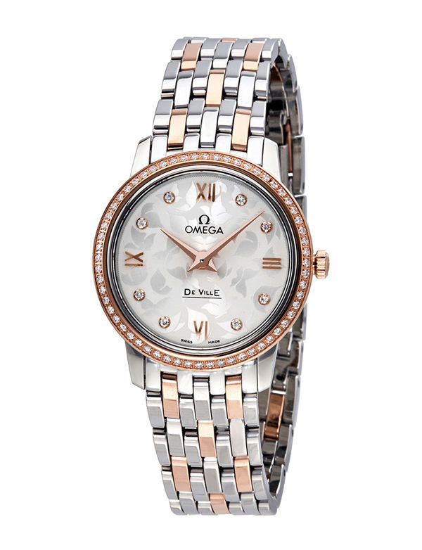 Omega De Ville Prestige Quartz Diamonds Silver Dial Two Tone Steel Strap Watch for Women - 424.25.27.60.52.001 Buy Now By Omega