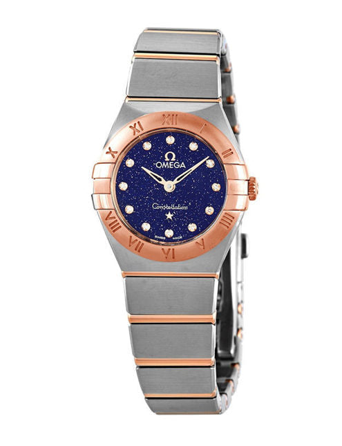 Omega Constellation Quartz Diamonds Blue Dial Two Tone Steel Strap Watch for Women - 131.20.25.60.53.002 Buy Now By Omega