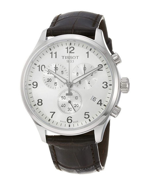 Tissot T Sport Chrono XL Classic Silver Dial Brown Leather Strap Watch For Men - T116.617.16.037.00 Buy Now By Tissot
