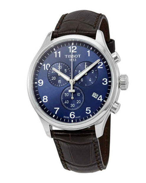 Tissot Chrono XL Classic Blue Dial Brown Leather Strap Watch For Men - T116.617.16.047.00 Buy Now By Tissot