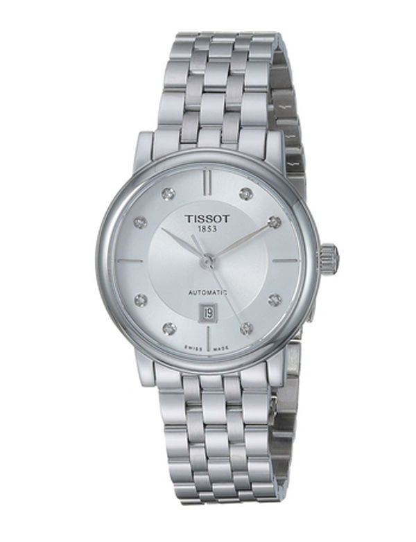 Tissot T Classic Carson Premium White Diamonds Dial Silver Steel Strap Watch for Women - T1222071103600 Buy Now By Tissot