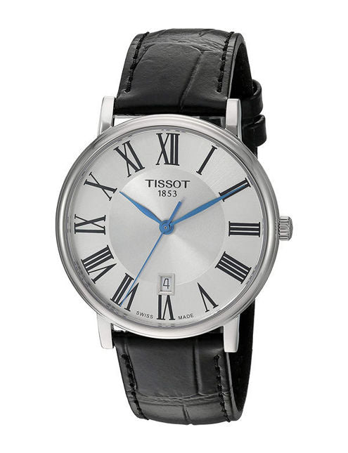 Tissot Carson Premium Silver Dial Black Leather Strap Watch For Men - T122.410.16.033.00 Buy Now By Tissot