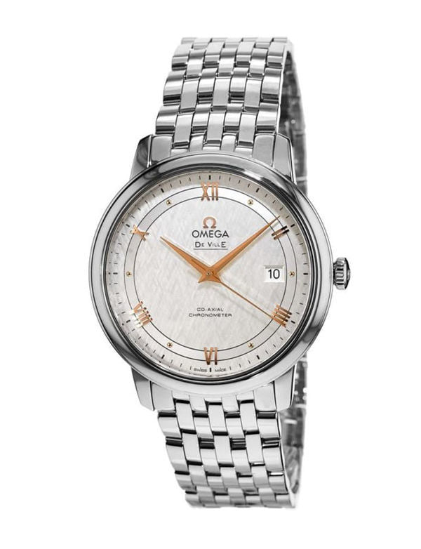 Omega De Ville Prestige Co Axial Silver Dial Silver Steel Strap Watch for Men - 424.10.40.20.02.004 Buy Now By Omega