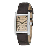 Emporio Armani Classic Beige Dial Brown Leather Strap Watch For Women - AR0155 Buy Now By Emporio Armani