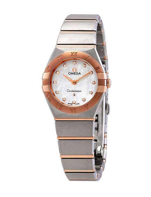 Omega Constellation Manhattan Quartz Diamonds Mother of Pearl Dial Two Tone Steel Strap Watch for Women - 131.20.25.60.55.001 Buy Now By Omega