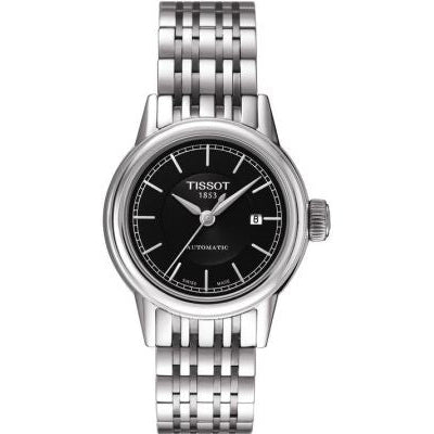 Tissot Carson Automatic Black Dial Silver Steel Strap Watch For Women - T085.207.11.051.00 Buy Now By Tissot