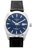 Tissot Gentleman Powermatic 80 Silicium Blue Dial Black Leather Strap Watch For Men - T127.407.16.041.01 Buy Now By Tissot