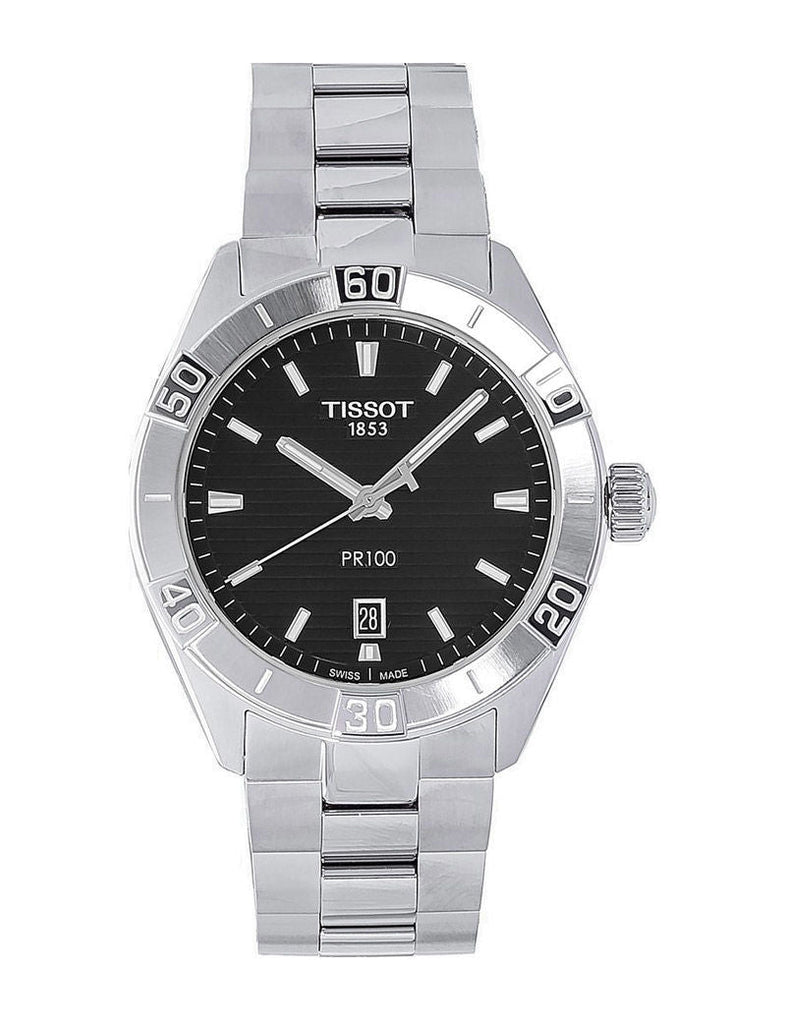 Tissot PR 100 Sport Quartz Black Dial Silver Steel Strap Watch For Men - T101.610.11.051.00 Buy Now By Tissot