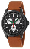 Gucci G-Timeless Chronograph Black Dial Brown Leather Strap Watch For Men - YA126271 Buy Now By Gucci