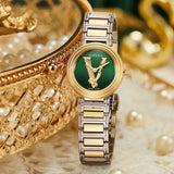 Versace Virtus Quartz Green Dial Two Tone Steel Strap Watch For Women - VET300821 Buy Now By Versace