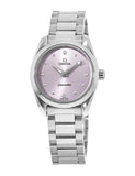 Omega Seamaster Aqua Terra Quartz Purple Dial Silver Steel Strap Watch for Women - 220.10.28.60.60.001 Buy Now By Omega