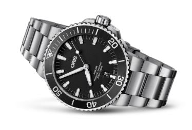 Oris Aquis Date Black Dial Silver Steel Strap Watch for Men - 0173377304134-0782405PEB Buy Now By Oris