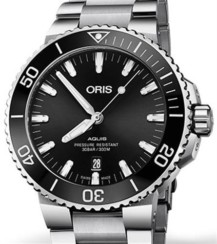 Oris Aquis Date Black Dial Silver Steel Strap Watch for Men - 0173377304134-0782405PEB Buy Now By Oris