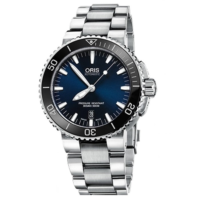 Oris Aquis Date Blue Dial Silver Steel Strap Watch for Men - 0173377304135-0782405PEB Buy Now By Oris