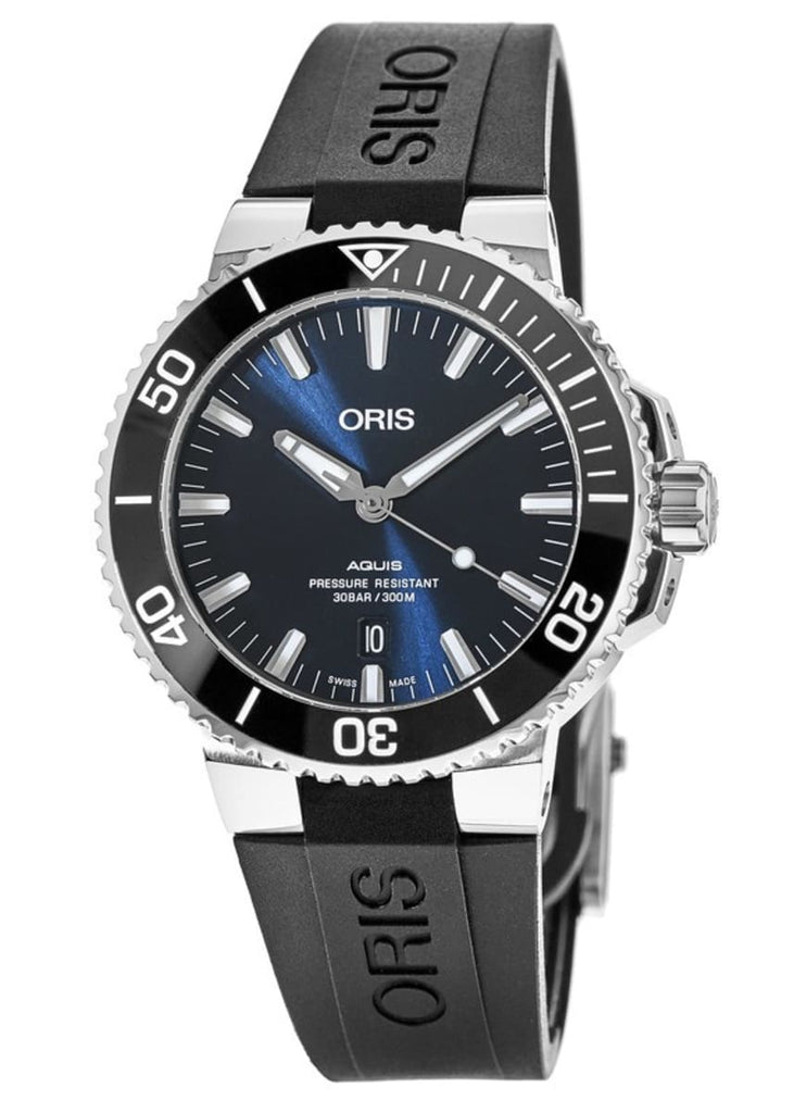 Oris Aquis Date Blue Dial Black Rubber Strap Watch for Men - 0173377304152-0742464EB Buy Now By Oris