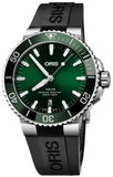 Oris Aquis Date Green Dial Black Rubber Strap Watch for Men - 0173377304157-0742464EB Buy Now By Oris