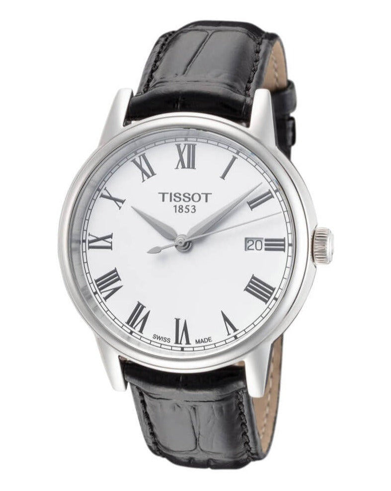 Tissot T Classic Carson White Dial Black Leather Strap Watch for Men - T085.410.16.013.00 Buy Now By Tissot