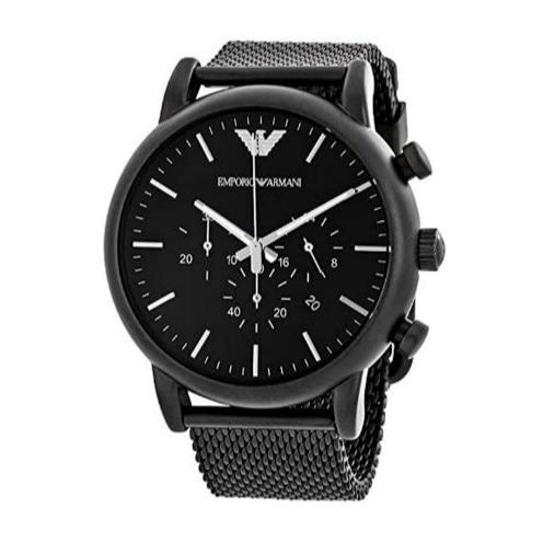 Emporio Armani Sport Chronograph Black Dial Black Mesh Bracelet Watch For Men - AR1968 Buy Now By Emporio Armani