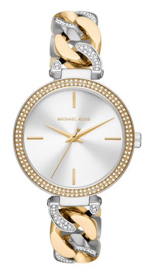 Michael Kors Catelyn Three-Hand Crystals Silver Dial Two Tone Steel Strap Watch for Women - MK4633 Buy Now By Michael Kors