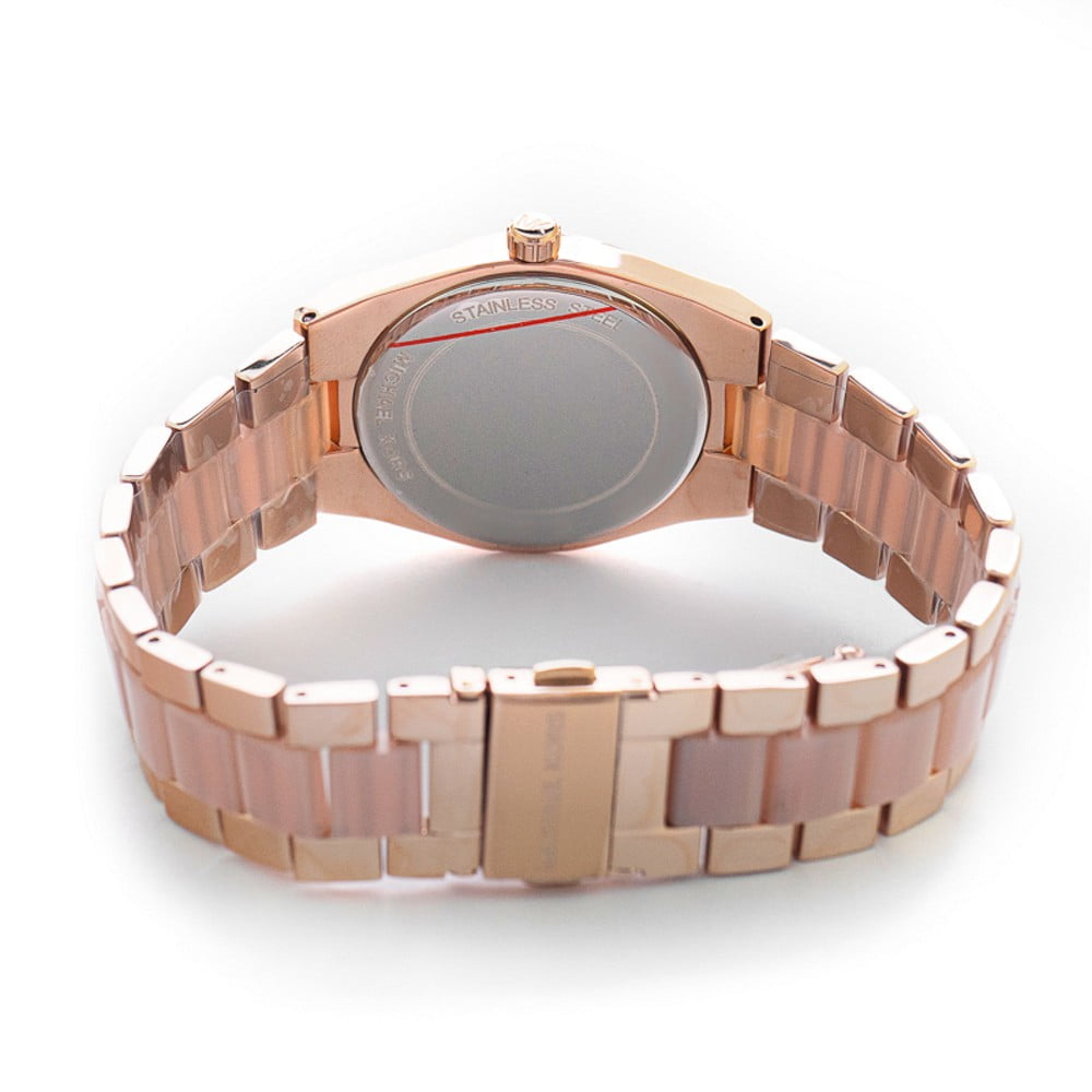 Michael Kors Channing Quartz Mother of Pearl Pink Dial Two Tone Steel Strap Watch For Women - MK6652 Buy Now By Michael Kors