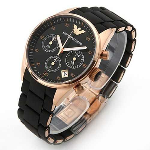 Emporio Armani Sportivo Black Dial Black Steel Strap Watch For Men - AR5905 Buy Now By Emporio Armani