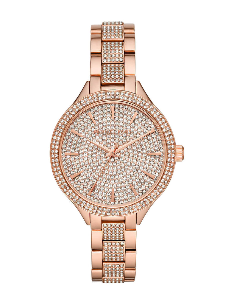 Michael Kors Crystals Pavé Rose Gold Dial Rose Gold Steel Strap Watch for Women - MK3799 Buy Now By Michael Kors