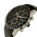 Hugo Boss Rafale Chronograph Black Dial Black Leather Strap Watch For Men - 1513390 Buy Now By Hugo Boss