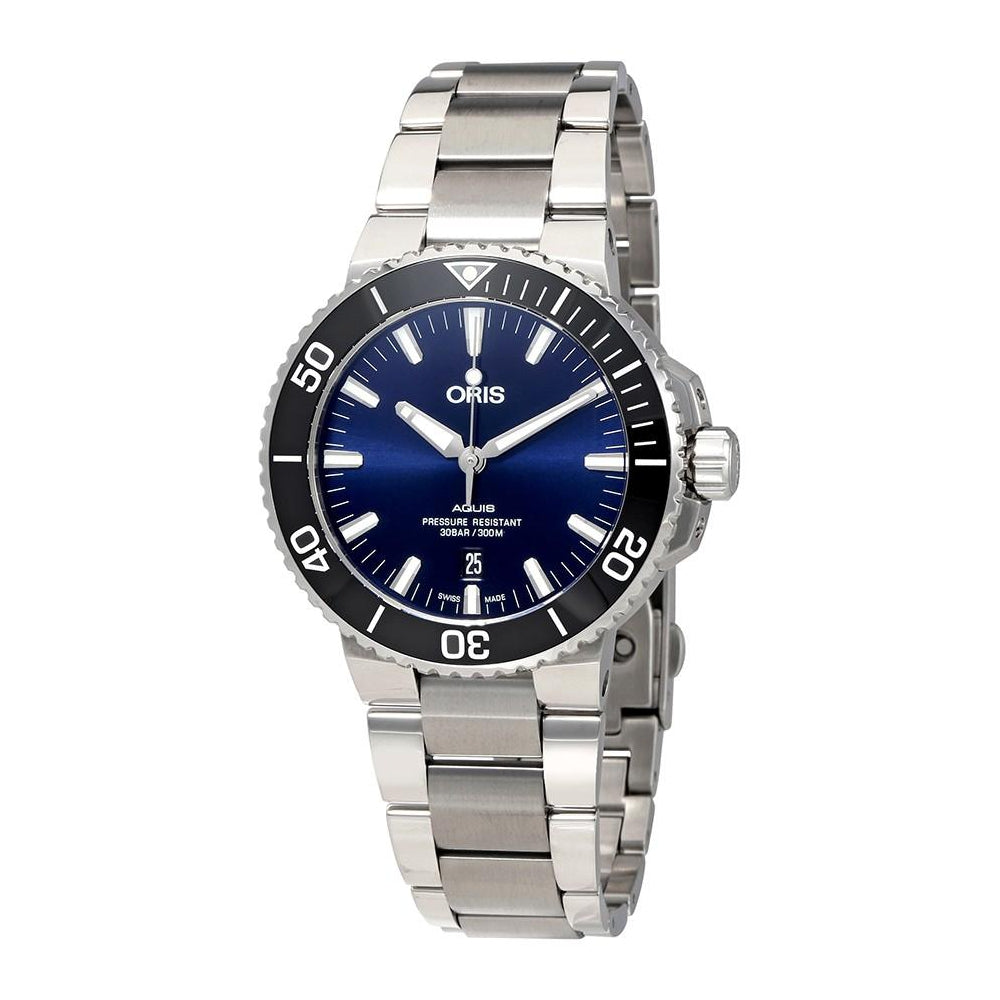 Oris Aquis Date Blue Dial Silver Steel Strap Watch for Men - 0173377304135-0782405PEB Buy Now By Oris