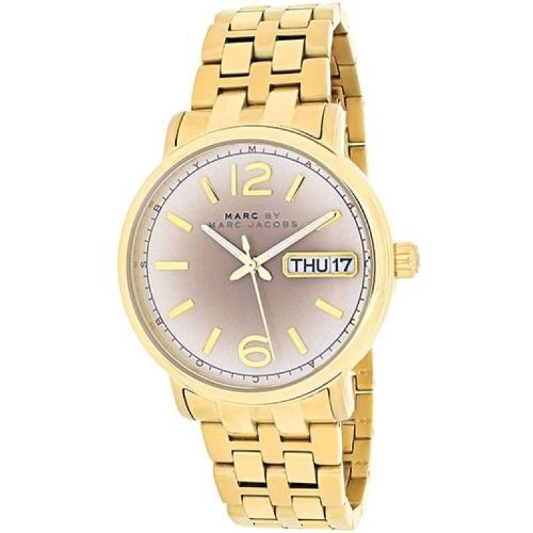 Marc Jacobs Fergus Gunmetal Grey Dial Gold Steel Strap Watch for Women - MBM3429 Buy Now By Marc Jacobs